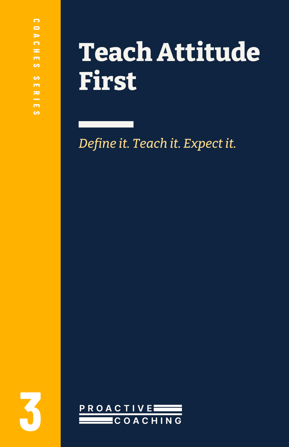 Teach Attitude First
